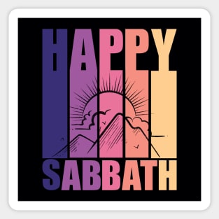 Happy Sabbath Vintage Sunset Sticker